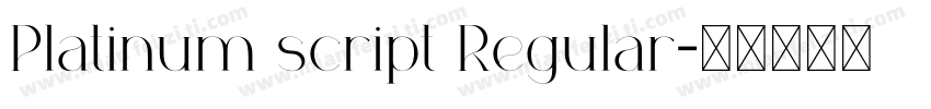 Platinum script Regular字体转换